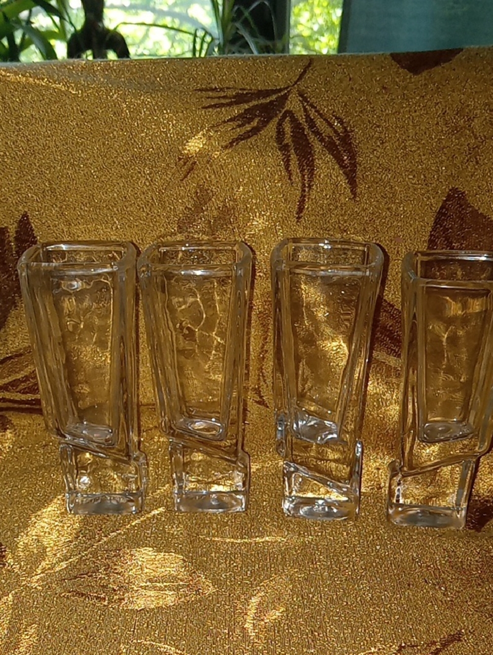 Clear Glass Joy Jolt Square Shot Glass Set - Elegant Transparent Design